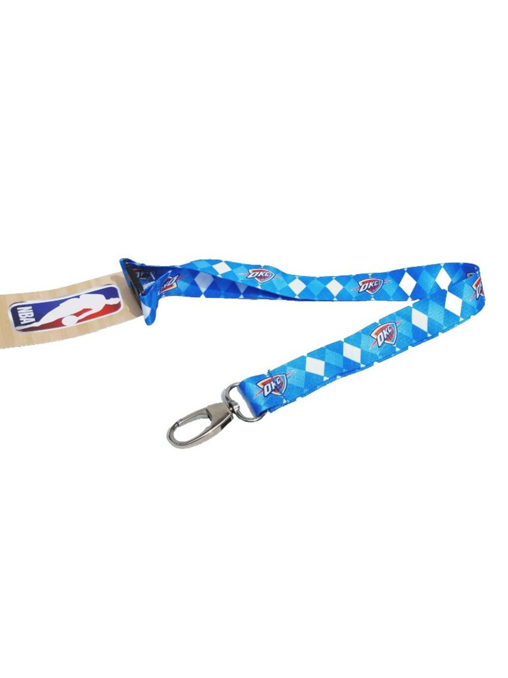 Oklahoma City Thunder Argyle Lanyard Keychain Reversible w/Clip NBA New